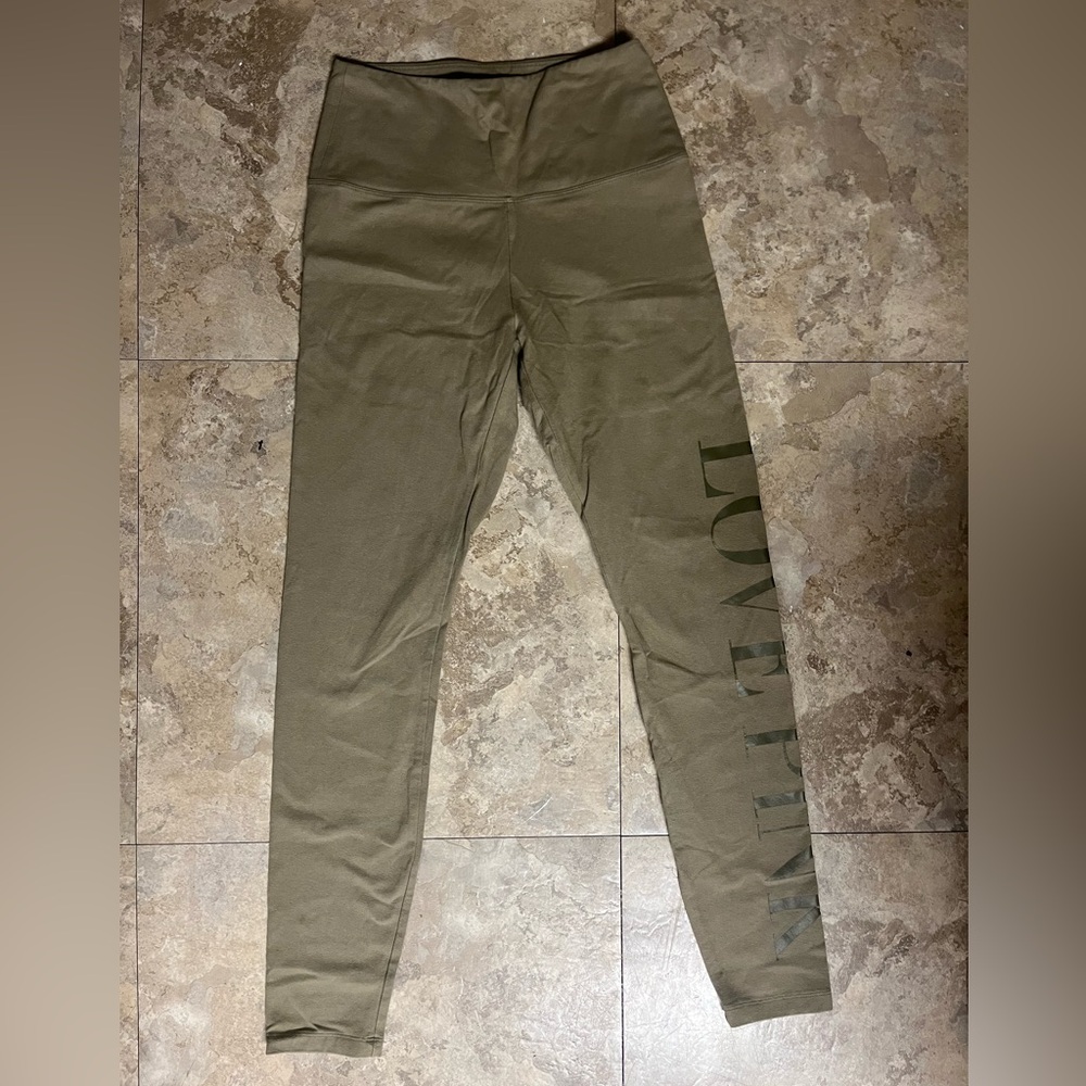 Victoria secret pink leggings size M olive green